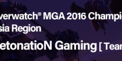 Overwatch® MGA 2016 Championship presented by MSI Asia Region DetonatioN Gaming [ Team2] , 2nd !